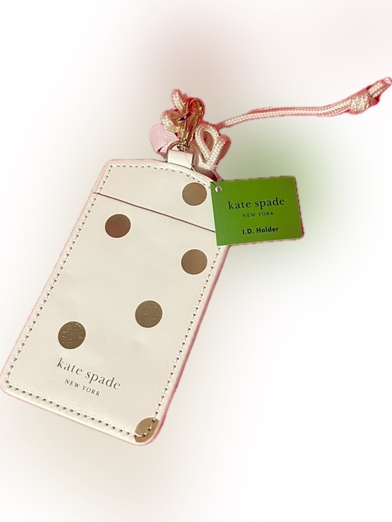 kate spade Accessories - kate spade Pink and Gold Polka Dot ID Holder